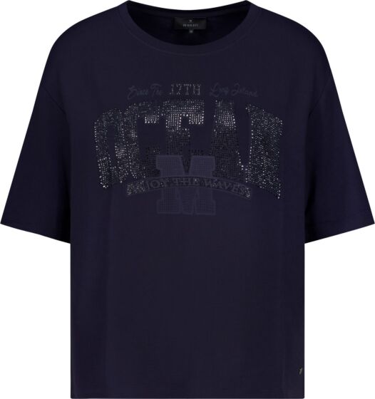 Monari T-shirt Sierdetails Marine 