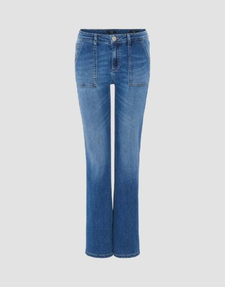 Opus Elma Flared Jeans Mid Fresh Blue 