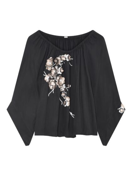 Gustav Amalia Embroidery Blouse Black 