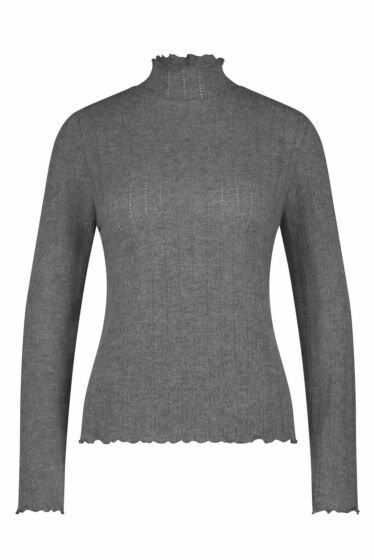 Tramontana Top Fancy Mock Neck Grey Melange 