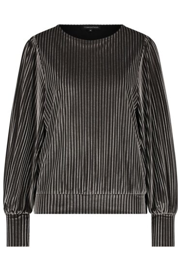 Tramontana Top Velvet Stripes Grey
