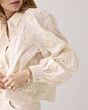 Summum Woman Blouse Tape Pattern Voile Creme