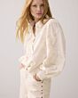 Summum Woman Blouse Tape Pattern Voile Creme