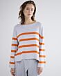 Summum Woman Striped Sweater Soft Viscose Mist