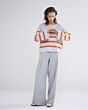 Summum Woman Striped Sweater Soft Viscose Mist