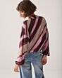 Summum Woman Top V-Neck Stripe Printed Multicolor 