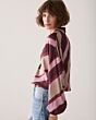 Summum Woman Top V-Neck Stripe Printed Multicolor 