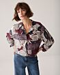 Summum Woman Blouse Scarf Print Multicolor 