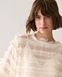 Summum Woman Top Fringe Stripe 