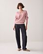 Summum Woman Sweater Wool Blend Knit Faded Pink