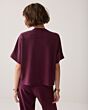 Summum Woman Boxy Top Soft Scuba Dark Burgundy