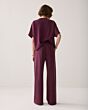Summum Woman Wide Leg Pant Soft Scuba Burgundy 