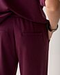 Summum Woman Wide Leg Pant Soft Scuba Burgundy 