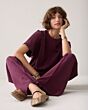 Summum Woman Wide Leg Pant Soft Scuba Burgundy 