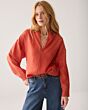 Summum Woman Top V-Neck Lycocell Blend Goij Berry