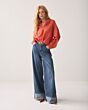 Summum Woman Top V-Neck Lycocell Blend Goij Berry