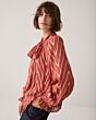 Summum Woman Top Georgette Metallic Goij Berry