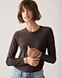 Summum Woman Basic Tee Soft Dark Chcolate