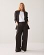 Summum Woman Trousers Wide Leg Blend Stripe 