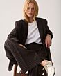 Summum Woman Trousers Wide Leg Blend Stripe 
