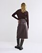 Summum Woman Skirt Vegan Leather Coffee