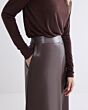 Summum Woman Skirt Vegan Leather Coffee