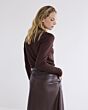 Summum Woman Skirt Vegan Leather Coffee