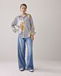Summum Woman Blouse Flower & Stripes Multicolor