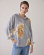 Summum Woman Blouse Flower & Stripes Multicolor