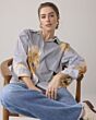 Summum Woman Blouse Flower & Stripes Multicolor