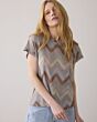 Summum Woman Cap Sleeve  Top Fluid  ZigZag 