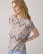 Summum Woman Cap Sleeve  Top Fluid  ZigZag 