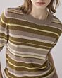 Summum Woman Short Sleeve Top Striped Lurex Knit 
