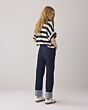 Summum Woman Boxy Top Big Stripe Heavy Jersey
