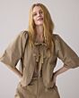Summum Woman Blouse Taft Khaki