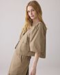 Summum Woman Blouse Taft Khaki