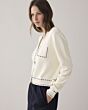 Summum Woman Cardigan Frisee Knit Ivory 