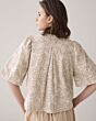 Summum Woman Blouse Jasje  Laser Cut Dots Sesame 
