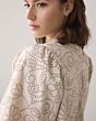 Summum Woman Blouse Jasje  Laser Cut Dots Sesame 