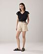 Summum Woman Jersey Top Tee With Lace Black