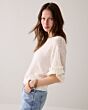 Summum Woman Top Open Jaquard Offwhite 