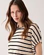 Summum Woman Top Striped Gauze Pebble Beige 