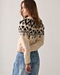 Summum Woman Cardigan Fair Isle Knit Ivory 