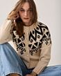 Summum Woman Cardigan Fair Isle Knit Ivory 