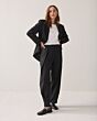 Summum Woman Trousers Pinstripe Black
