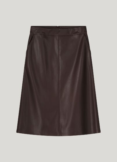 Summum Woman Skirt Vegan Leather Coffee
