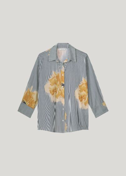 Summum Woman Blouse Flower & Stripes Multicolor