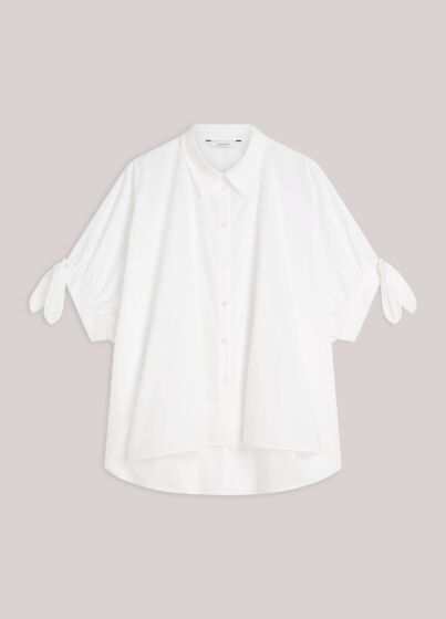 Summum Woman Blouse Crispy Poplin Offwhite 