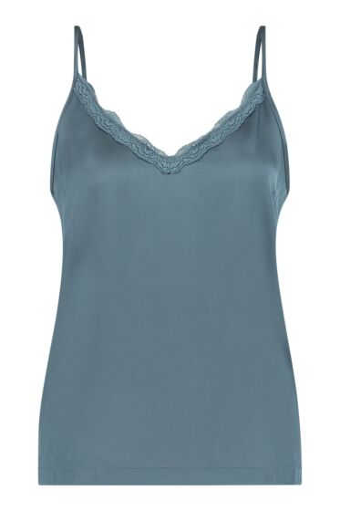 Studio Anneloes Vivie Lace Singlet Denim Blue 