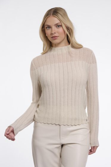 Rino & Pelle Ilvi Mock Neck Pullover Birch 